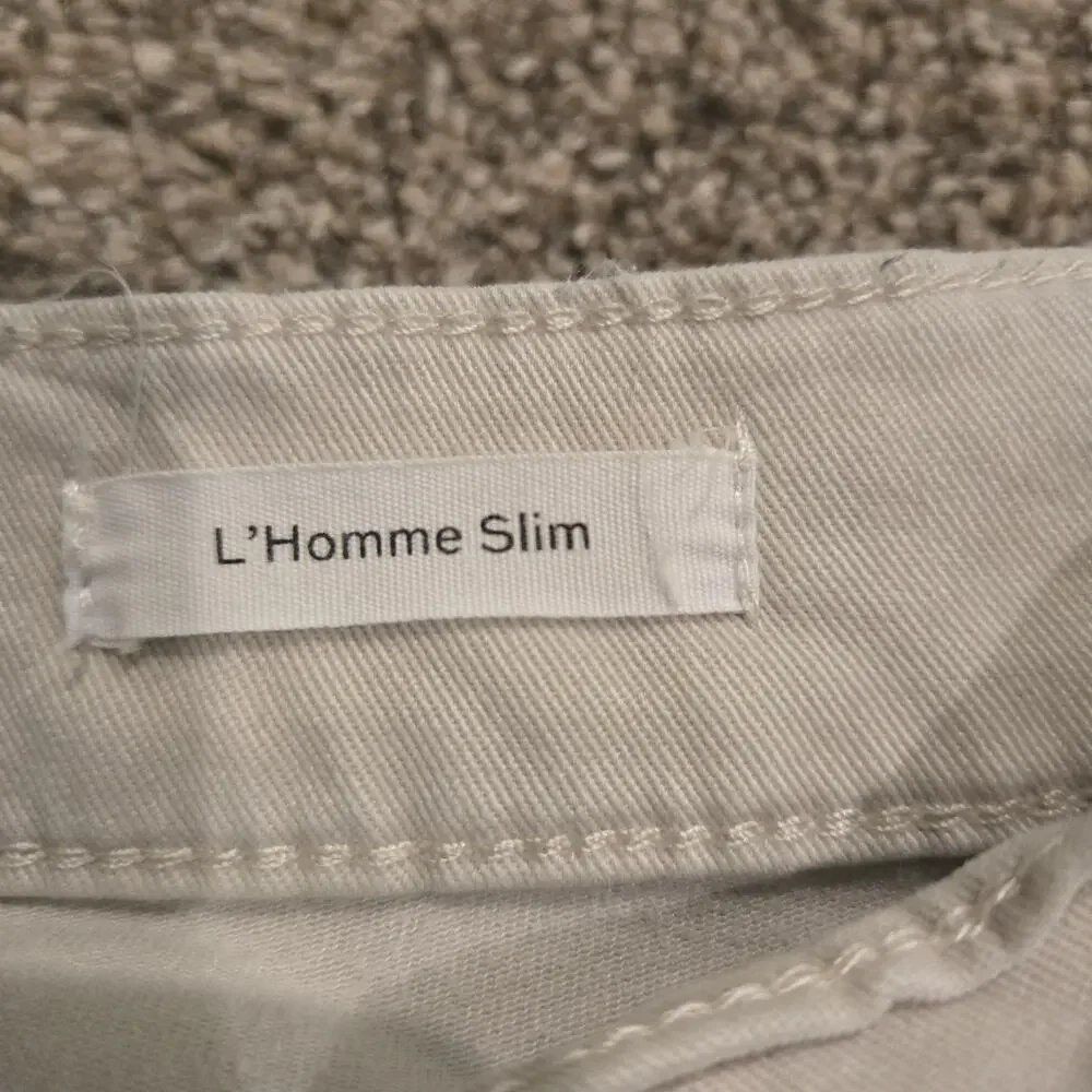 FRAME L'Homme Slim Light Grey Stretch Denim Jeans Size 32 Mens Pants Soft